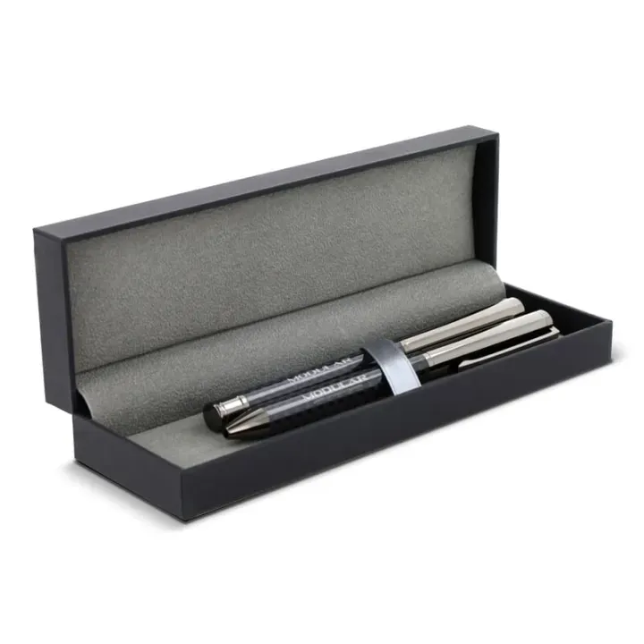 Metal ball pen and roller ball pen set in gift box - LT82153 (gadzety reklamowe)